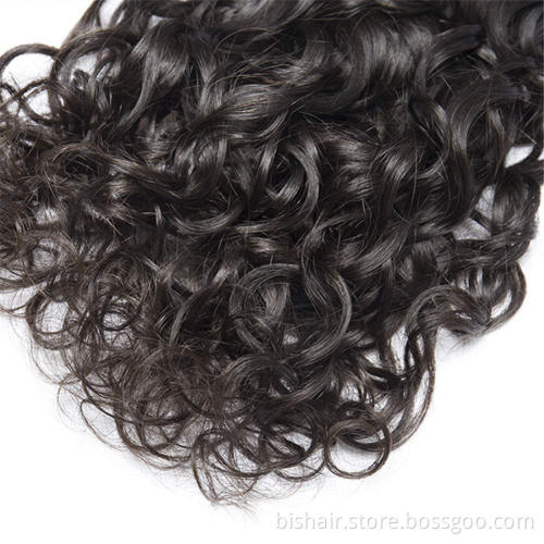 Unprocessed 8A Brazilian Natural Water Wave 1/3/4 Beam Water Wave Real Human Hair Tress Brazil Water Wave Beam Natural Black
